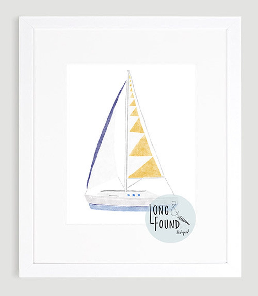 Sailboat Printable Art - Digital Download - Wall Art - Boat Decor ...
