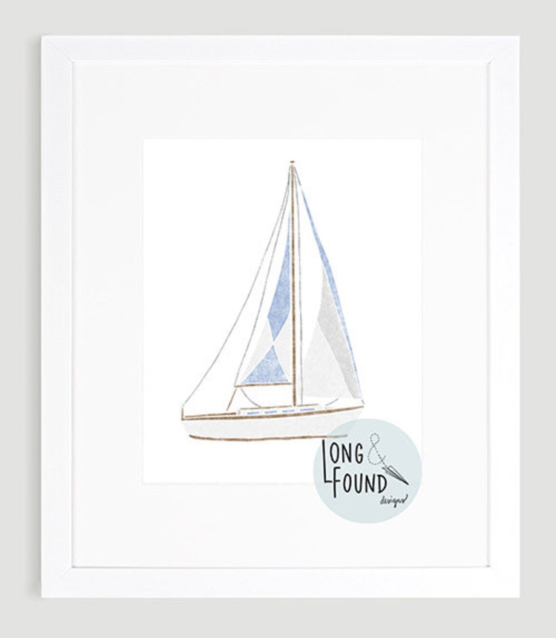 Sailboat Printable Art Digital Download Wall Art Boat | Etsy