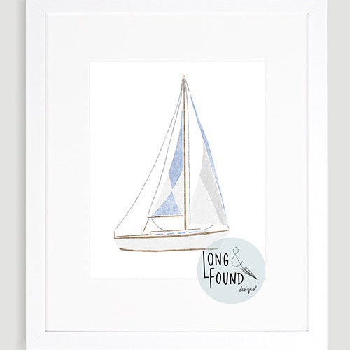 Sailboat Printable Art Digital Download Wall Art Boat - Etsy