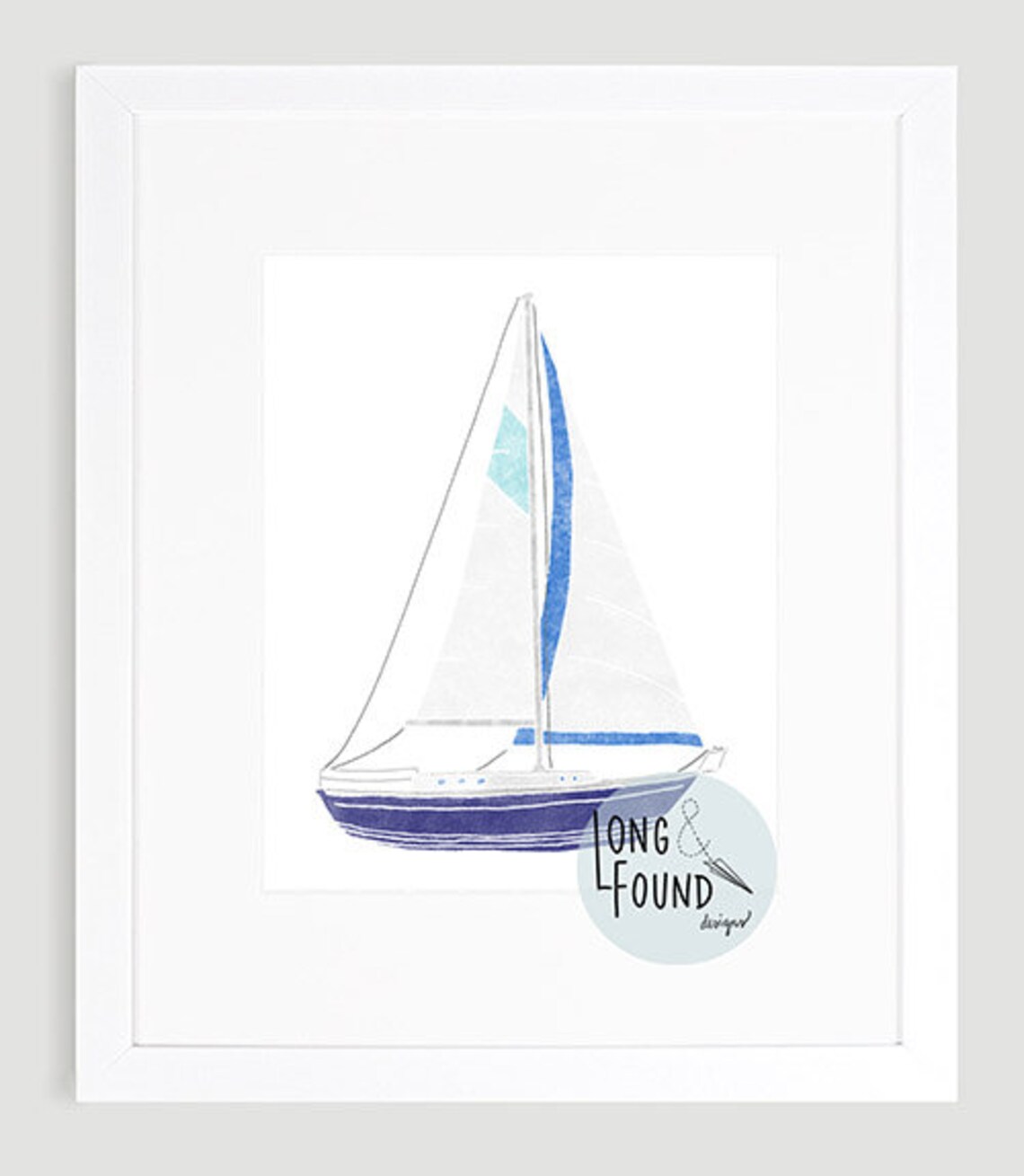 Sailboat Printable Art Digital Download Wall Art Boat | Etsy