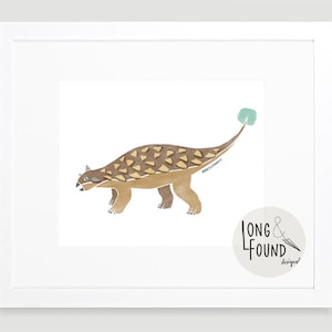 Ankylosaurus Dinosaur Printable - DIGITAL Download - Dinosaur Art Print - Big Boy Room - Boy Art - Ankylosaurus Art - Dino Art