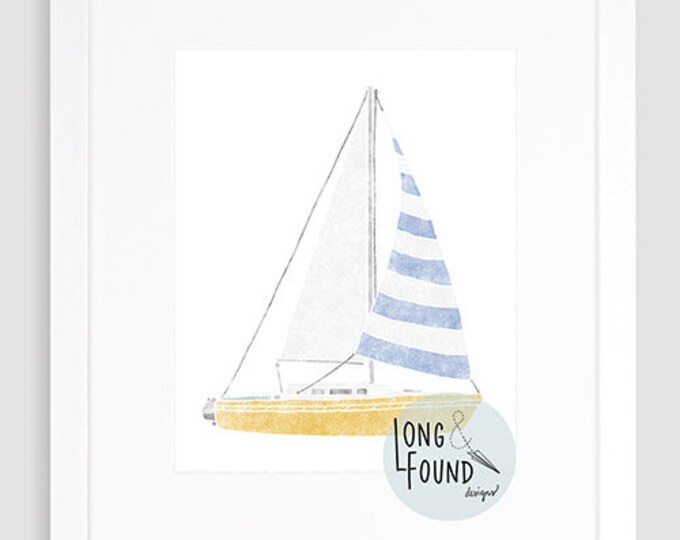 Sailboat Printable Art - Digital Download - Wall Art - Boat Decor ...