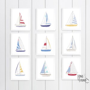 Sailboat Printable Art - Digital Download - Wall Art - Boat Decor ...