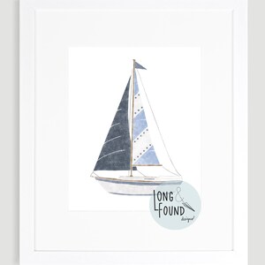 Sailboat Prints- Blue Neutral- Set of 9 - Digital Download - Wall Art ...