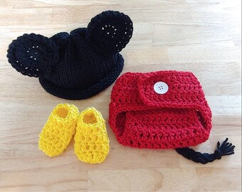 knitted disney baby outfits