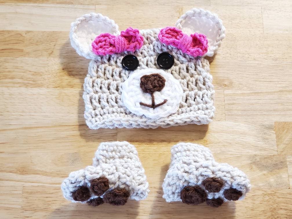 Toys & Games Newborn baby girl crochet bear outfit Full Set Same Price