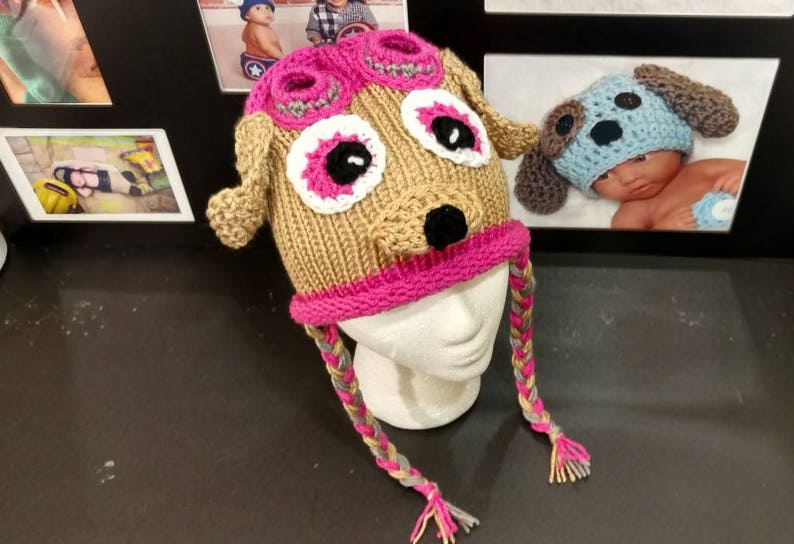 toddler Skye paw patrol Rubble Hat Paw patrol hat crochet hat Skye hat Sky hat, baby child crochet hat