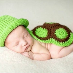Newborn Crochet Outfit, Baby Turtle Outfit, Baby Boy Crochet Turtle Outfit, Newborn photo prop baby turtle outfit costume knit turtle shell