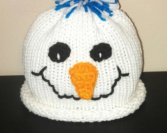 Super Soft Knitted Snowman Hat