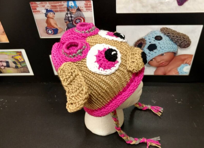 toddler Skye paw patrol Rubble Hat Paw patrol hat crochet hat Skye hat Sky hat, baby child crochet hat