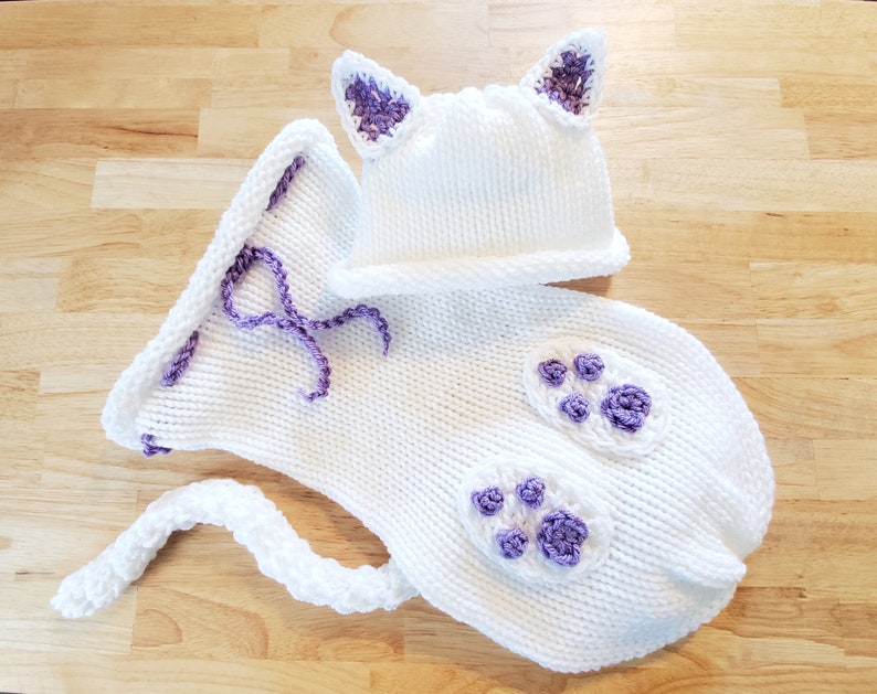Newborn Crochet Cat Outfit Cat Cocoon Baby Kitten Outfit Baby Etsy
