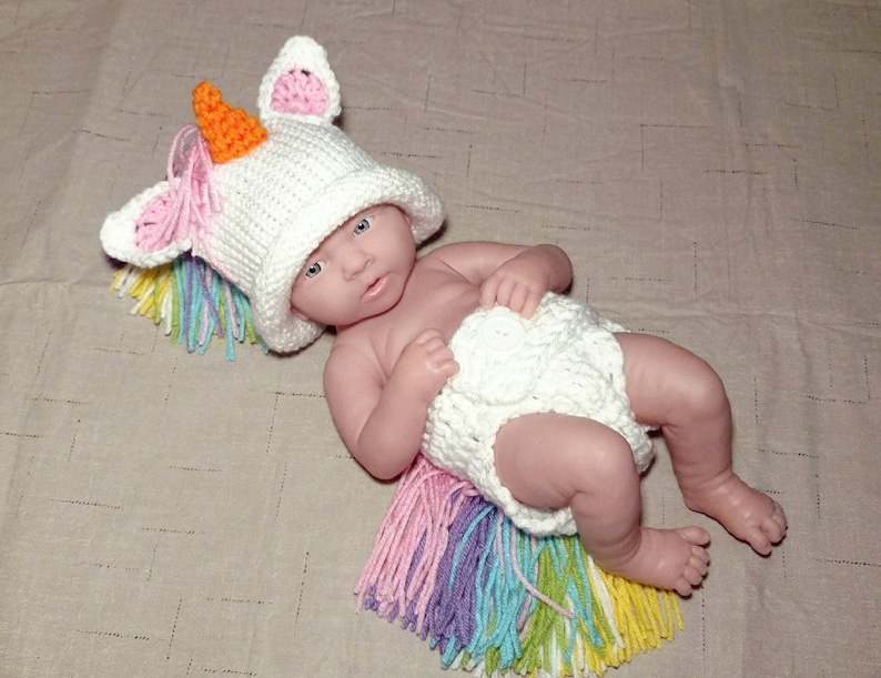 Baby Girl Unicorn Outfit photo prop crochet Full Set Same Price