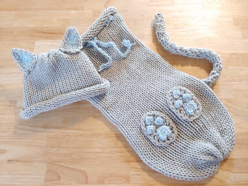 Newborn Crochet Cat Outfit Cat Cocoon Baby Kitten Outfit Baby Etsy