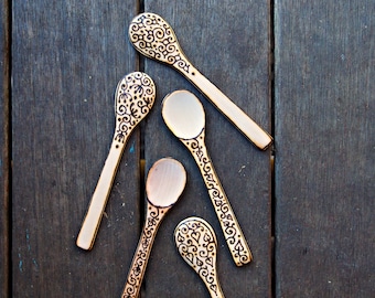 Wood-burned Teaspoon