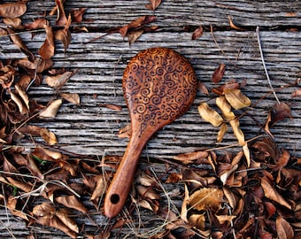 Rice Spoon wood-burned