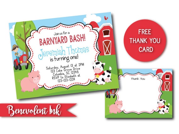 farm theme birthday invitation printable birthday party invite boys birthday ideas girls birthday ideas gender neutral birthday printable birthday invitation