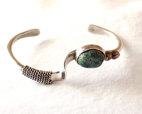 Contemporary Native American Signed Handmade Turq… - image 3