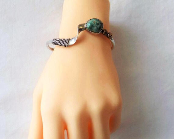 Contemporary Native American Signed Handmade Turq… - image 2