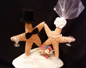 Nautical Wedding Cake Topper - Beach Wedding
