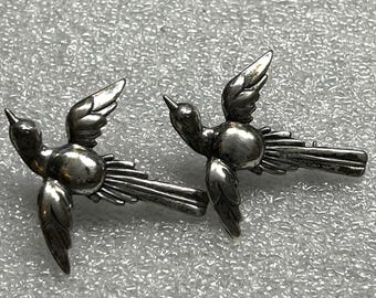 Pair of JEWEL ART Sterling bird pens -  5.54 grams