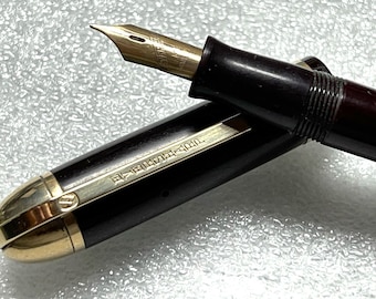 eversharp エバーシャープ スカイライン 万年筆 ビンテージ 金ペン ヴィンテージ エバーシャープ スカイライン 万年筆、ブラウン