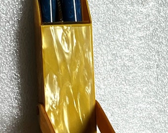 1926 CARTER'S Ring-Top-Kugelschreiber/Bleistift-Set in seiner originalen Celluloid Hülle