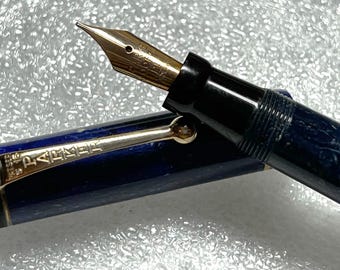 Fully Restored Working 1920's Parker Blue Lapis Duofold