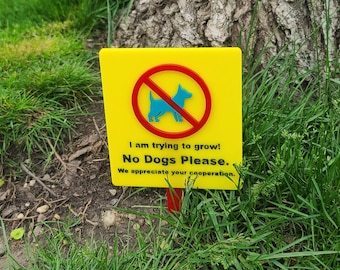 Laser Cutting Files - No Dogs Please Sign - SVG/PDF only