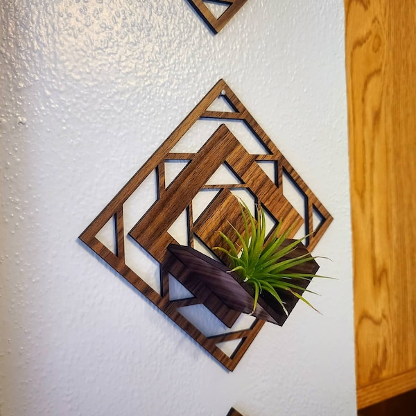 Laser Cutting Files - Air Plant Wall Hanger - SVG only