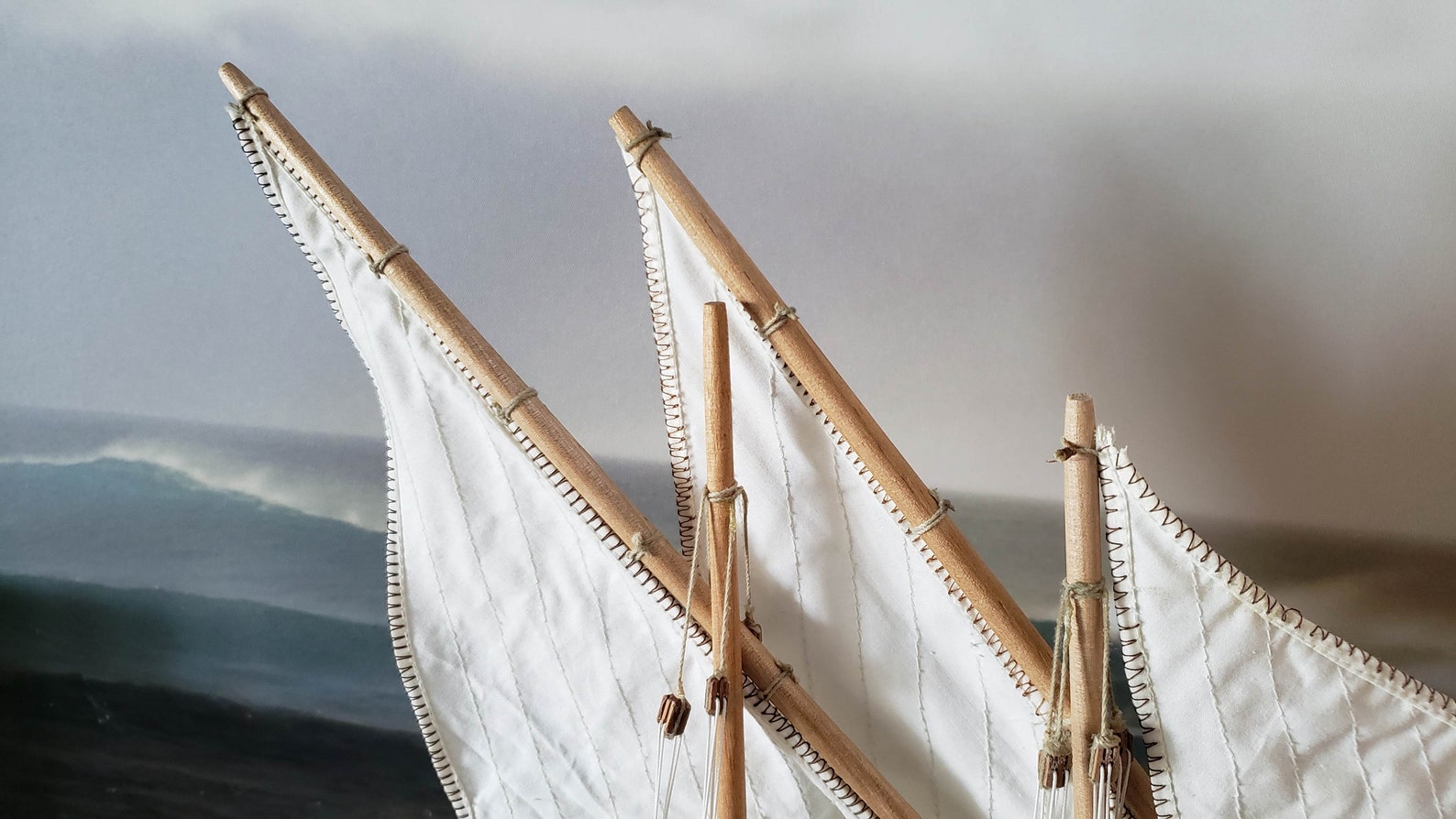 Model ship traditional Maltese Luzzu sailboat with CLOTH Etsy