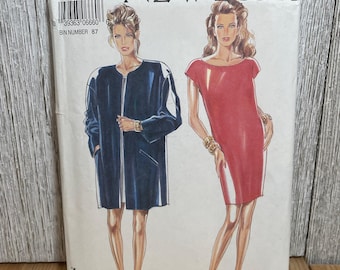 New Look 6660 Oversized Pull Over Scoop Neck Dress and Oversized Jacket Pattern Size 8-18 UNCUT FF