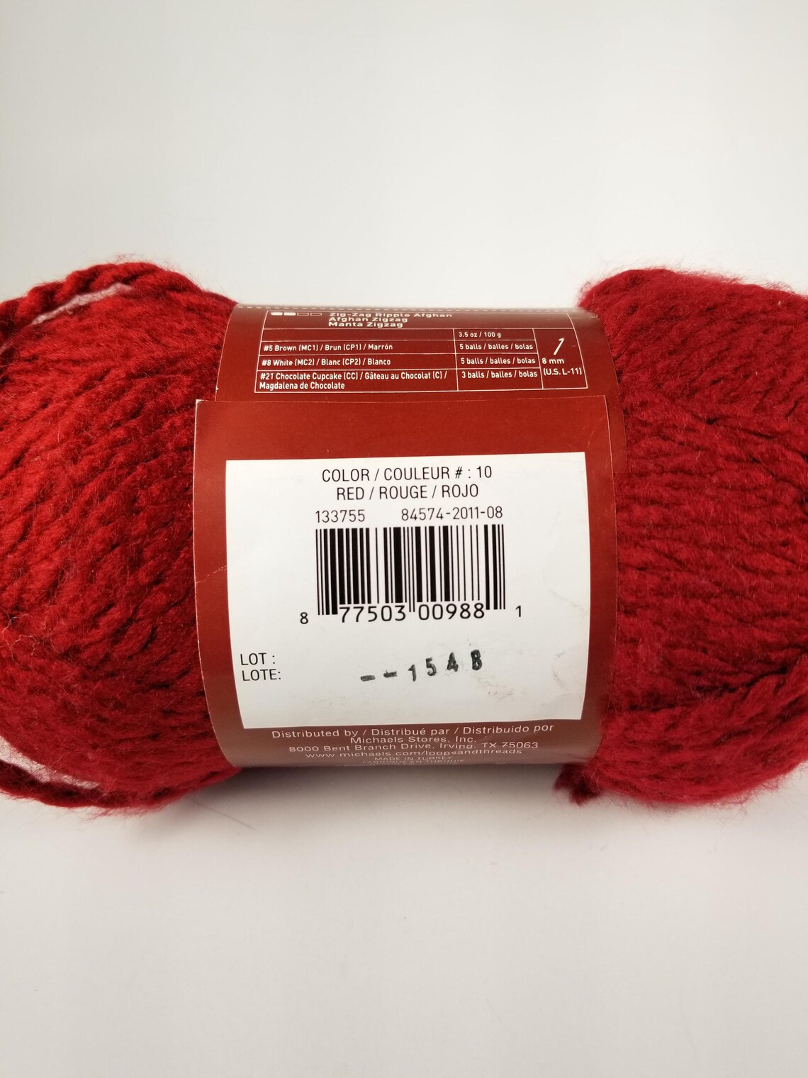 Loops and Thread Charisma Bulky Yarn Red #10 Lot 1548 - Etsy