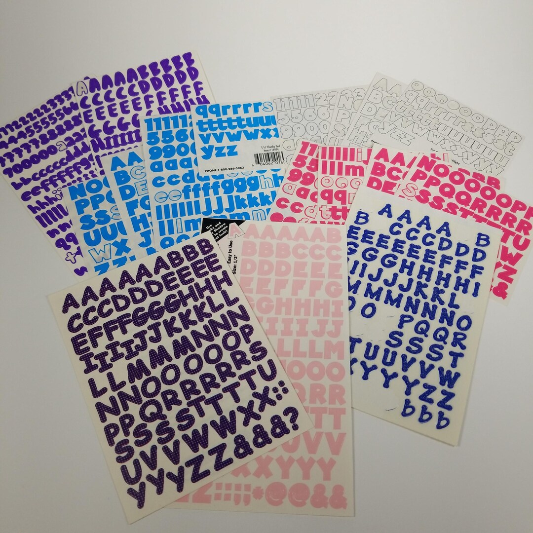 Multi Color Alphabet Stickers 7 Sheets - Etsy