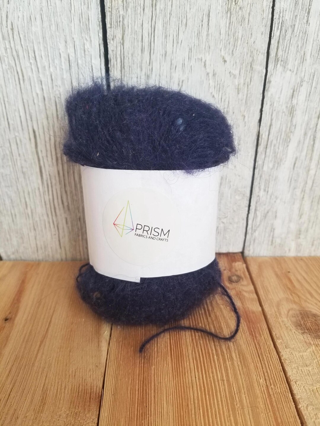 Prism Fabrics and Crafts Dark Blue Speckled Mohair Wool Polyester 25g ...