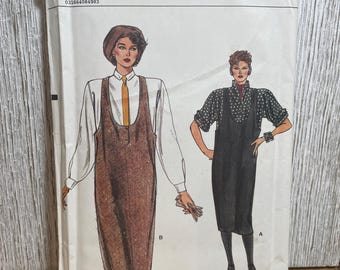 Very Easy Very Vogue 9128 Loose Fit Jumper and Button-Down Blouse Pattern Size 12-16 UNCUT FF