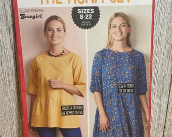 Simply Sewing the Fiona Set Pattern Tiered Top or Dress Gathered Sleeve Size 6-20 UNCUT FF Sealed