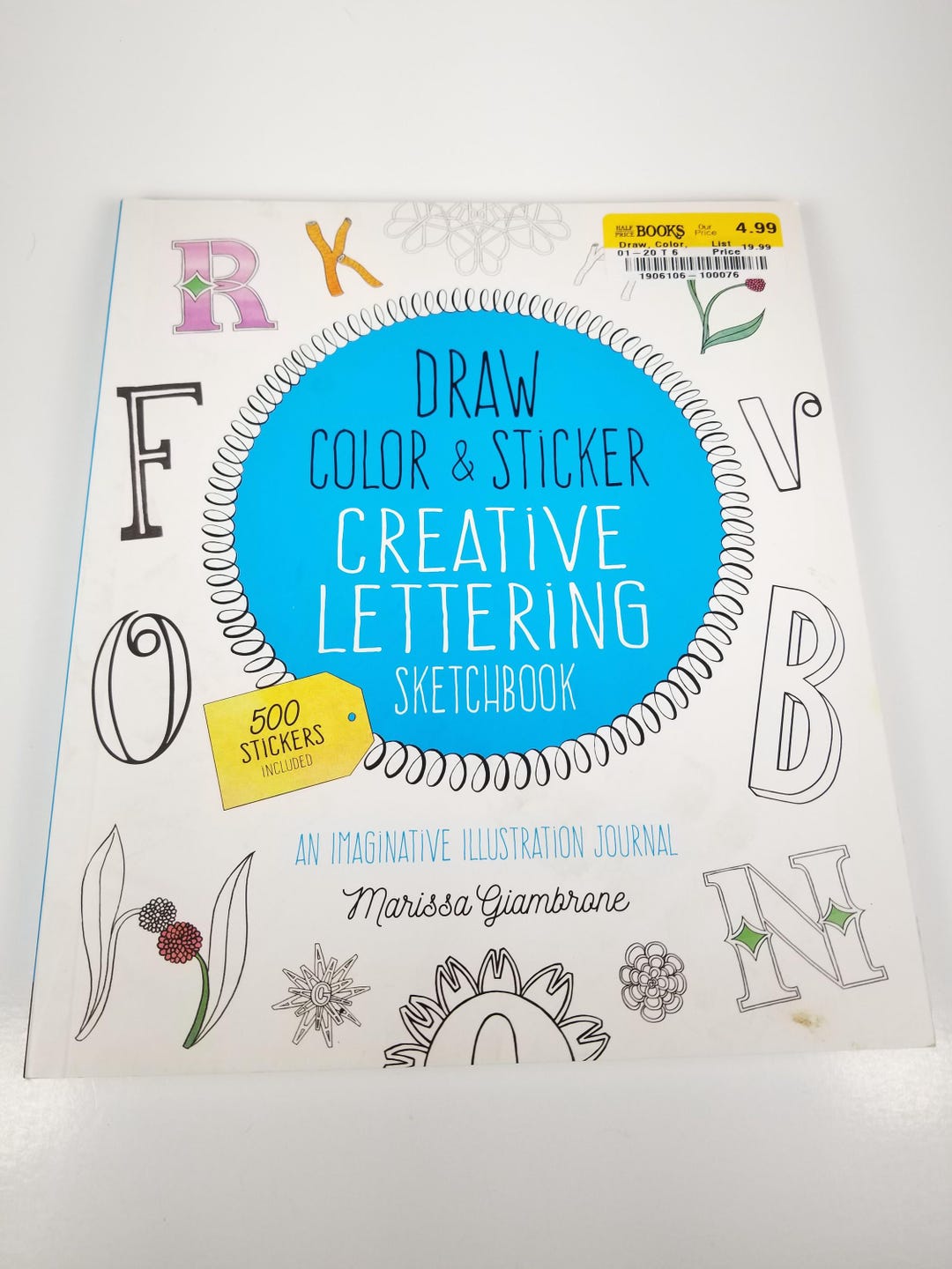 Draw, Color, and Sticker Lettering Sketchbook - Etsy