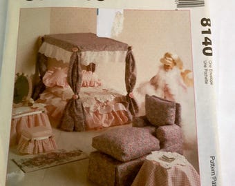 McCall's 8140 Dollhouse Furniture Sewing Pattern - Barbie Size