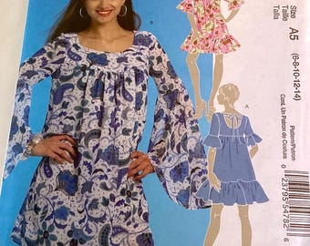 McCall's 6025 Misses' Dresses in 2 lengths, sizes 6, 8, 10, 12, 14