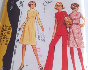 McCall's 3005 Vintage Sewing Pattern Size 14 Bust 36 UNCUT