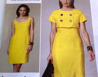 Vogue V1237 Sewing Pattern: Tom and Linda Platt Dress & Jacket (Sizes 6-12)