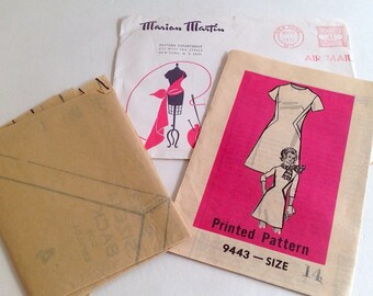 Sewing Pattern 1971 Marian Martin Sheath Dress Size 14, Uncut
