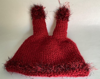 Red Crochet Hat Anti Ice Protest