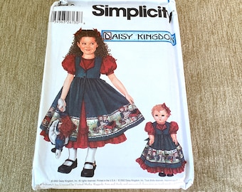 Simplicity 5819 Sewing Pattern: Girl's Dress & Doll Pinafore - UNCUT