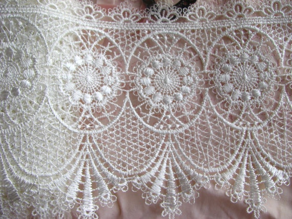 10yds superbe mariage Venise Venise mariage Lace Trim de grande 140mm abat-jour victorien de Rideau 1c8621 10yds superbe mariage Venise Venise mariage Lace Trim de grande 140mm abat-jour victorien de Rideau 1c8621