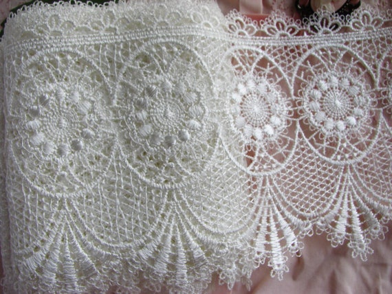 10yds superbe mariage Venise Venise mariage Lace Trim de grande 140mm abat-jour victorien de Rideau 1c8621 10yds superbe mariage Venise Venise mariage Lace Trim de grande 140mm abat-jour victorien de Rideau 1c8621