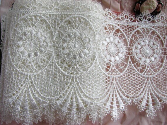 10yds superbe mariage Venise Venise mariage Lace Trim de grande 140mm abat-jour victorien de Rideau 1c8621 10yds superbe mariage Venise Venise mariage Lace Trim de grande 140mm abat-jour victorien de Rideau 1c8621