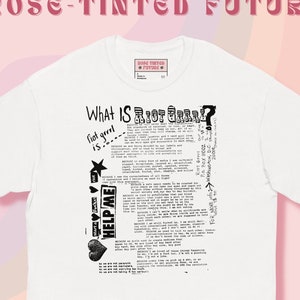 riot grrrl manifesto t-shirt | feminist punk rock | 90s punk feminism