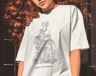 someone will remember us (sappho) t shirt | lesbian pride | classical art print t shirt