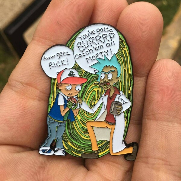 Aw Geez Rick v2 Rick And Morty Hatpin